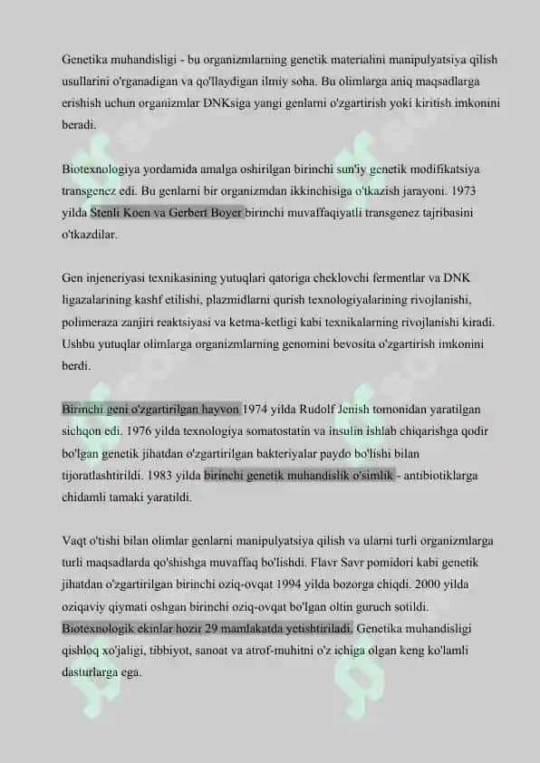 Tibbiy genomika va uning asosiy yo‘nalishlari 2
