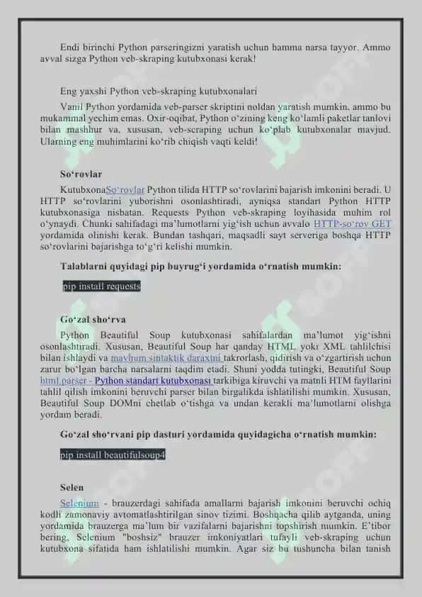 Pythonda ma’lumotlarni yig‘ish (Web Scraping) va API bilan ishlash. 3