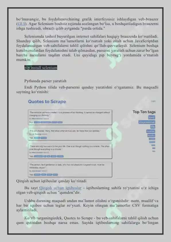 Pythonda ma’lumotlarni yig‘ish (Web Scraping) va API bilan ishlash. 4