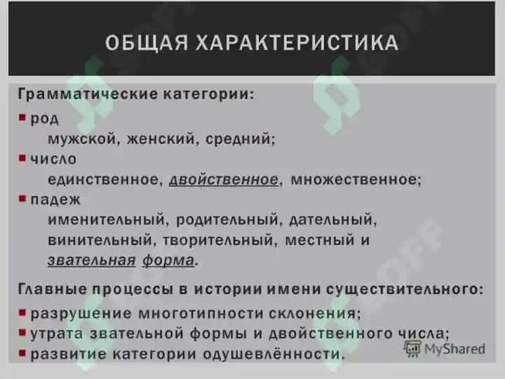 История имён существительных 3