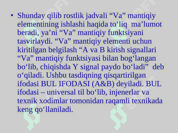Mukammal diz’yunktiv va kon’yunktiv normal shakllar. Rele kontakt sxemalari. 8