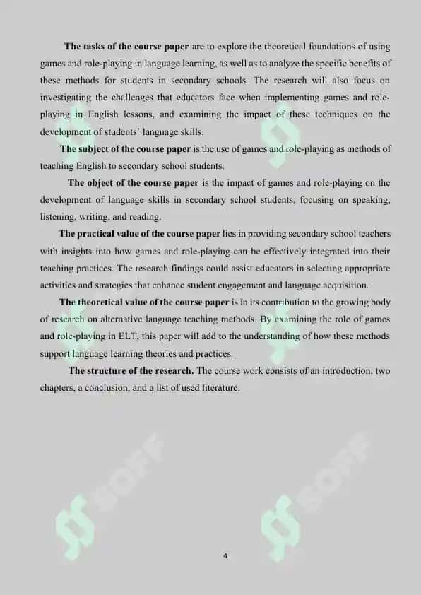 The Role of Games and Role-Playing in Teaching English in Secondary Schools 4
