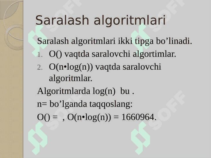 Saralash va qidiruv. 4