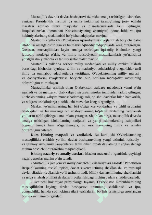 Mustaqillikka erishish arafasida Oʻzbekistonda ijtimoiy-siyosiy jarayon 4