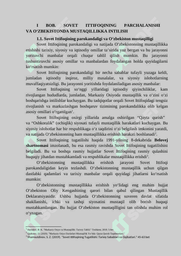 Mustaqillikka erishish arafasida Oʻzbekistonda ijtimoiy-siyosiy jarayon 7