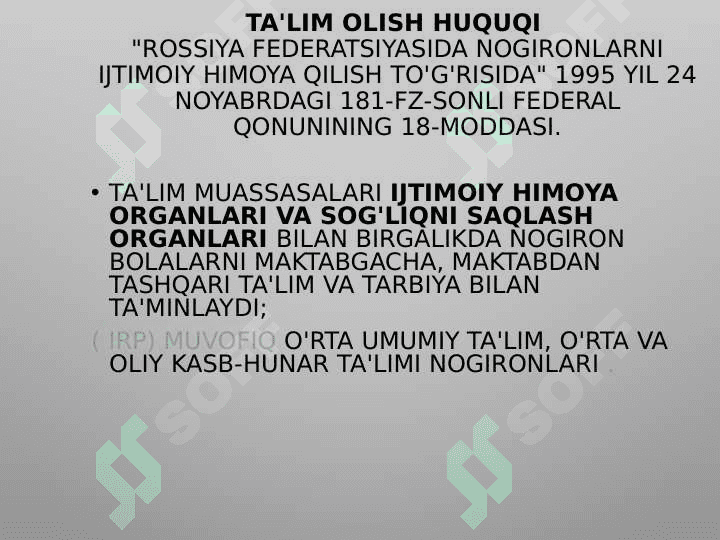 INKLYUZIV TA'LIM 5