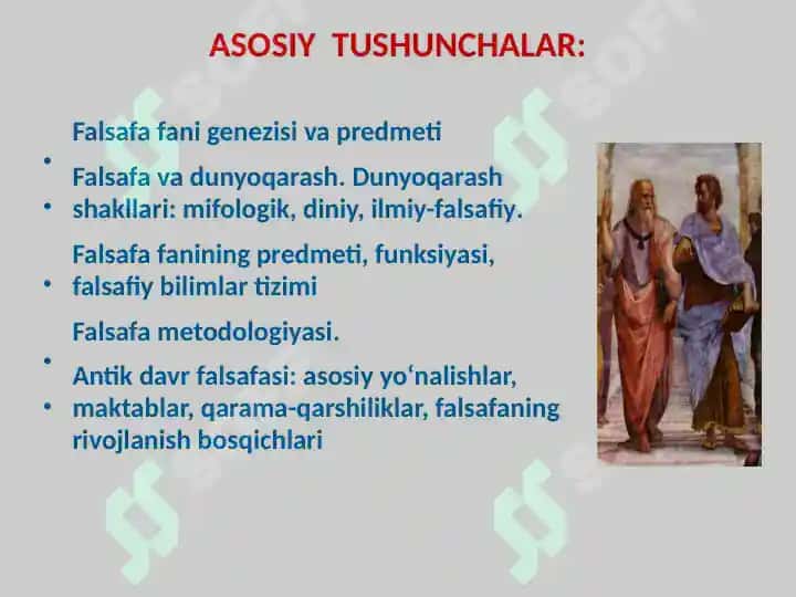 Falsafa fanining predmeti, mazmuni va jamiyatdagi o`rni 3