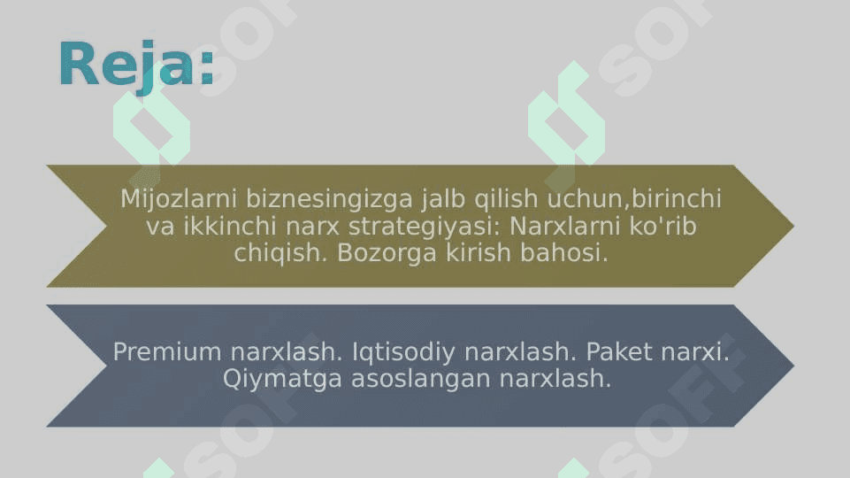 5 ta narx strategiyasi 2