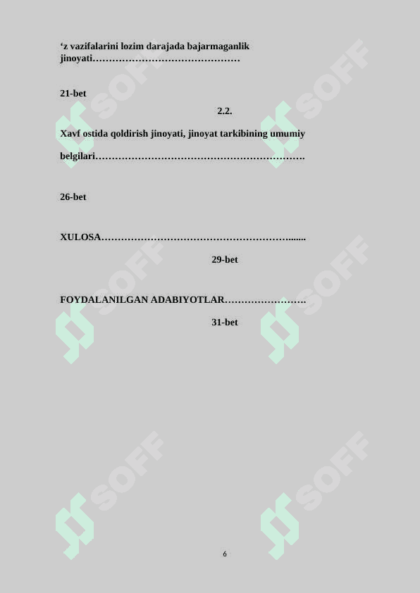 Hayot yoki sog‘liq uchun xavfli jinoyatlar 6