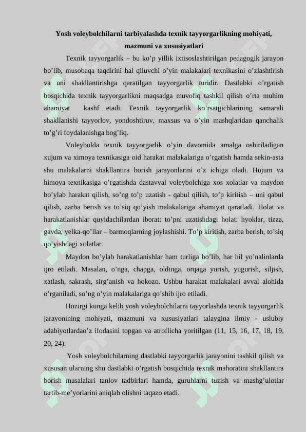 O‘rta yosh voleybolchilarni  hujum texnikasi va taktikasiga o‘rgatish uslublari 5