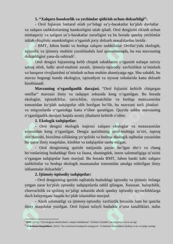 Orol fojiasini keltirib chiqargan omillar 4