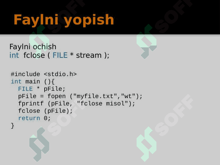 C/C++: Fayllar bilan ishlash 6