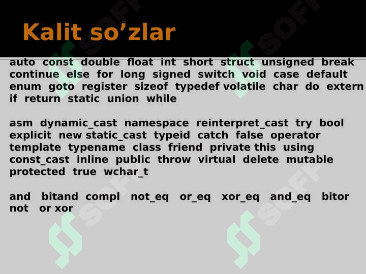 C/C++: Operators, Loop 2