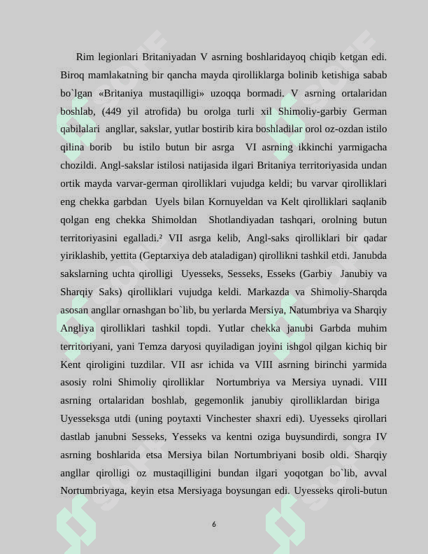 Tarix darslarida Britaniyadan Angliyaga mavzusini o'rganish usullari 6