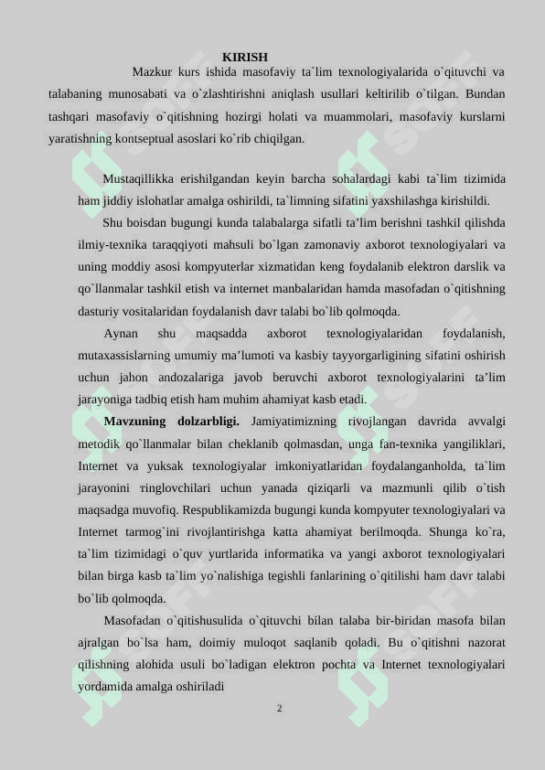 Online kurslar va ularga didaktik materiallar tayyorlash 2