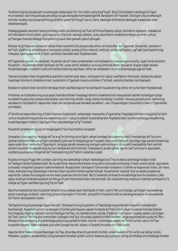 Maktabgacha yoshdagi bolalarda ekologik tarbiyani shakllantirish 7