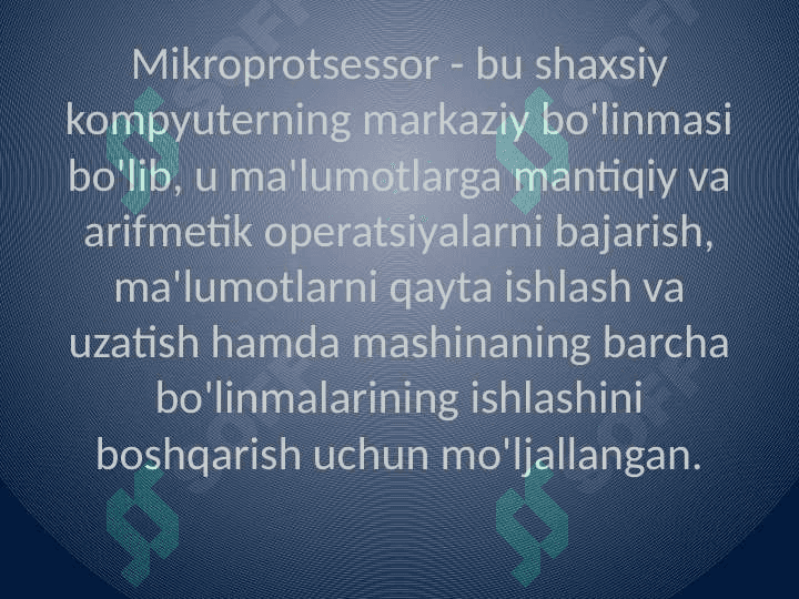 Markaziy protsessorni turini aniqlash,profilaktik xizmat ko'rsatish,mikroprotsesesor brendlari 3