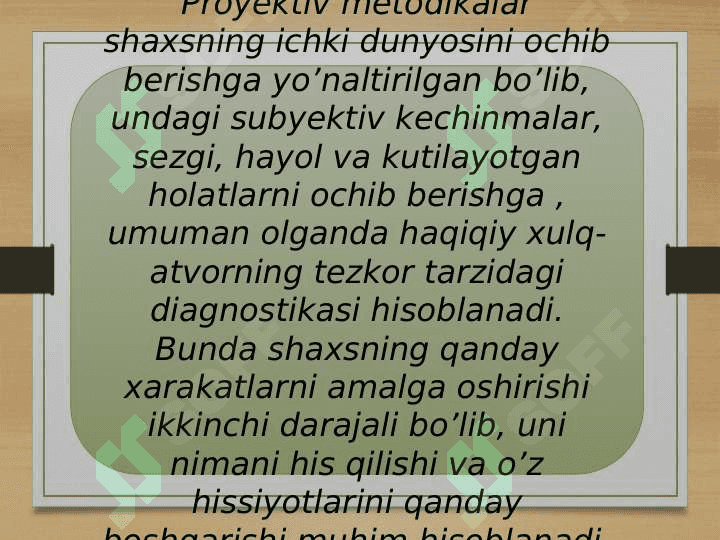 Rorshax siyoh dog’lari’’ proyektiv  metodikasi. 2