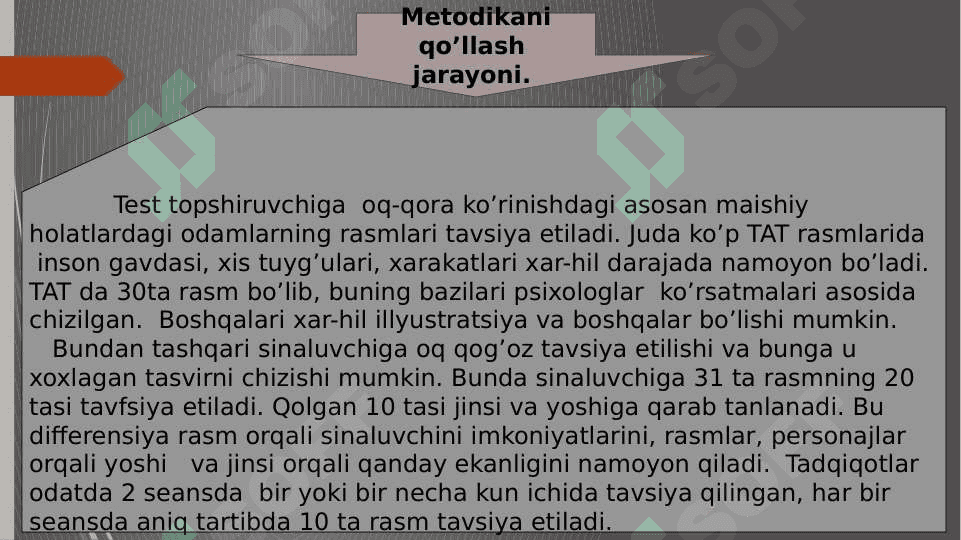 Tematik  appersepsiya testi ‘’ (TAT)    metodikasi. 5