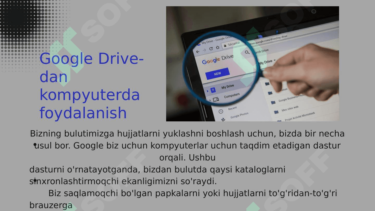"Google drive va uning imkoniyatlari" 7