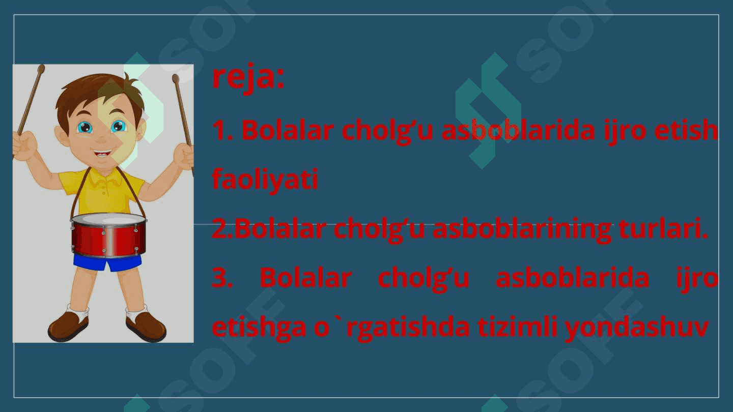 Musiqa mashg'ulotlarida bolalarga musiqiy asboblarni chalishni o'rgatish 2