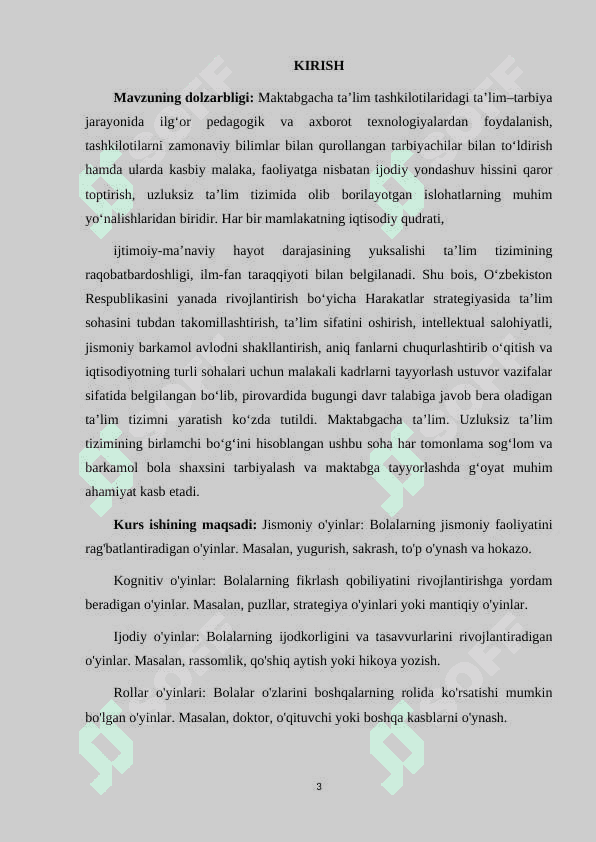 O'YIN BOLA FAOLIYATINING ASOSIY TURI SIFATIDA 3