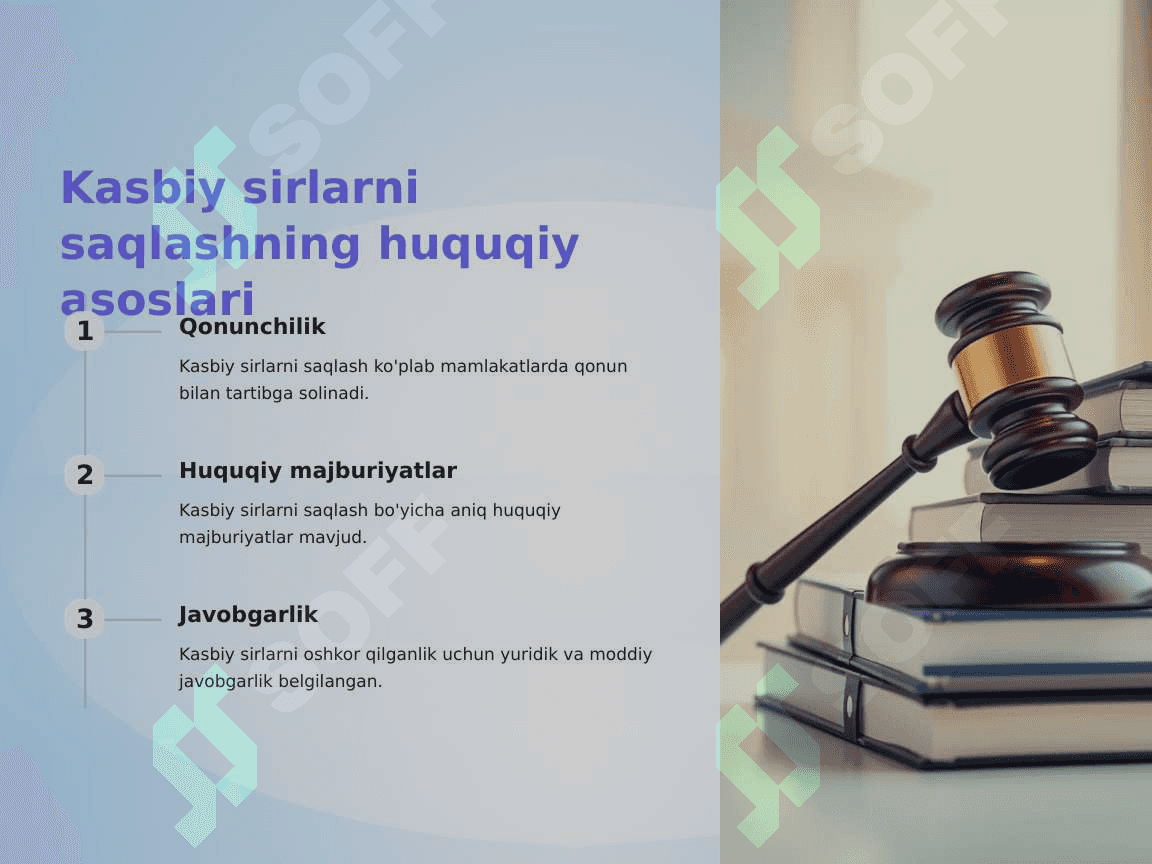 Kasbiy sirlarni saqlash. Haqqoniylik. Konfidensiallik. 4