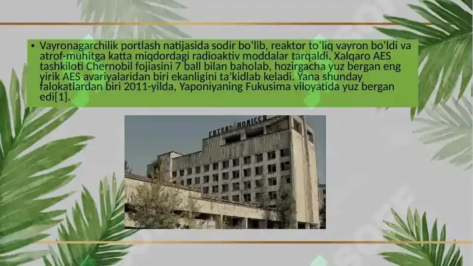 Chernobil halokati va uning oqibatlari 5