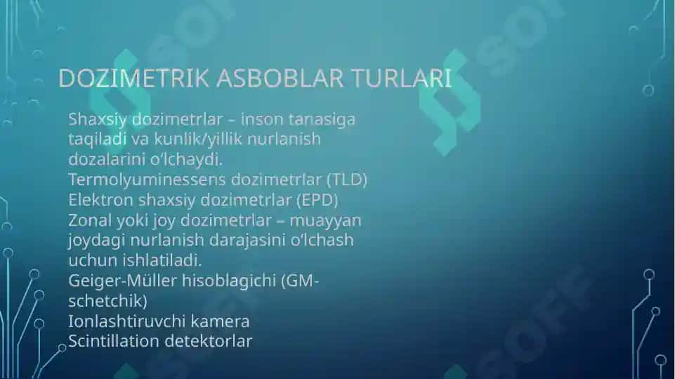 Dozimetrik nazorat asboblari. Ionizatsion kameralar. Geyger schetchiklari 4