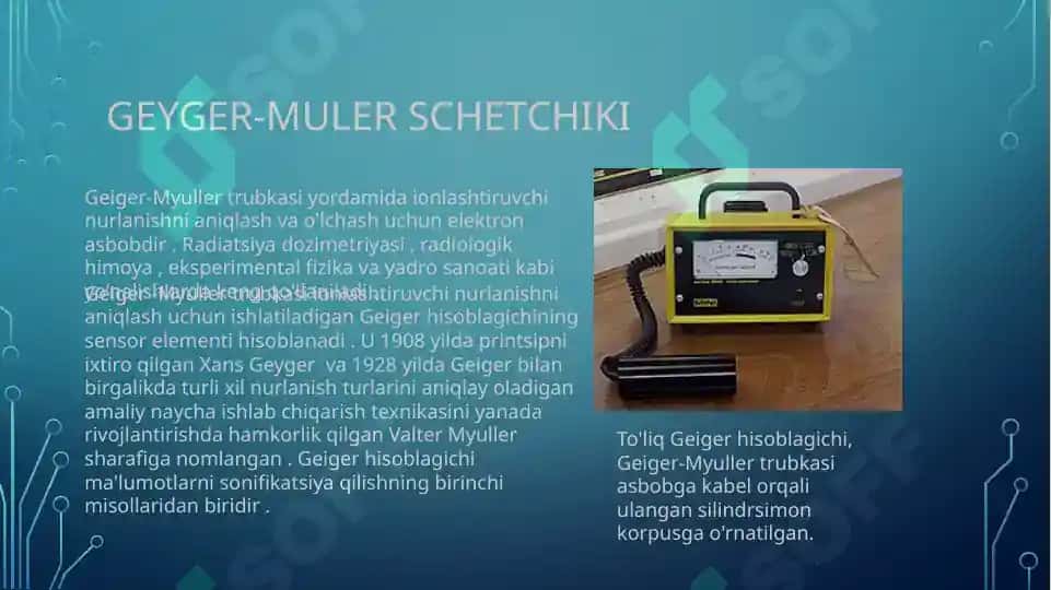 Dozimetrik nazorat asboblari. Ionizatsion kameralar. Geyger schetchiklari 5