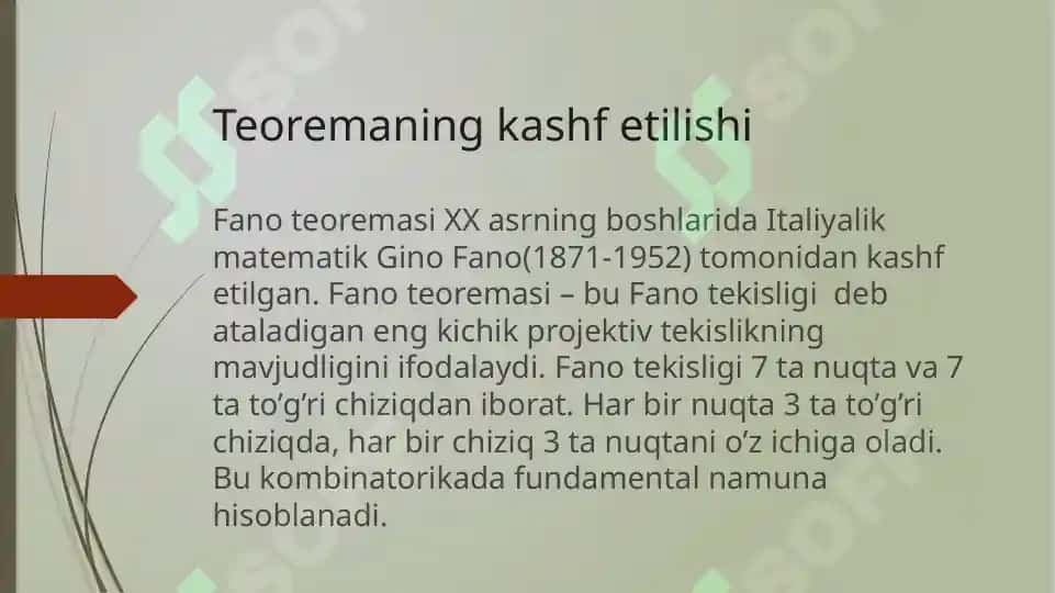 Fano teoremasi 8