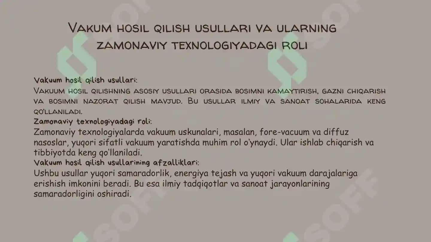 Forvakuum va diffuz nasoslar 4