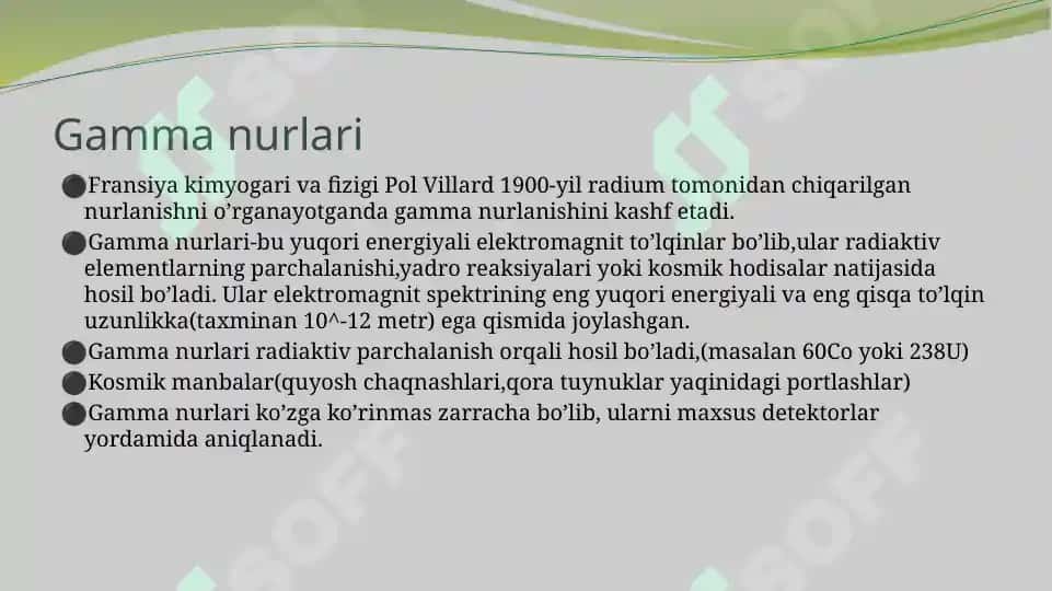 Gamma va rentgen nurlarining moddalar bilan o’zaro ta’siri 3