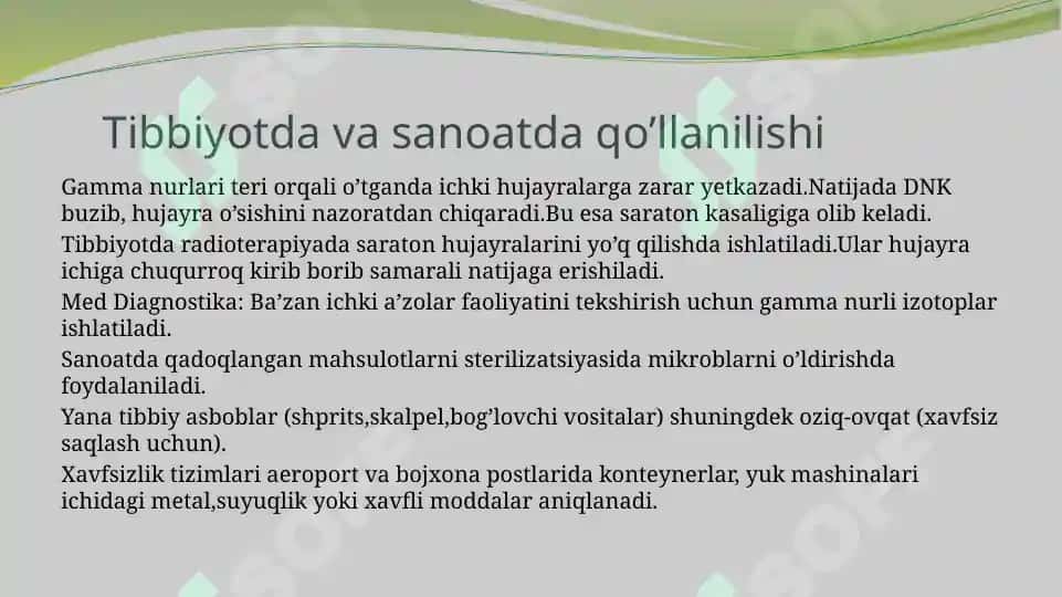 Gamma va rentgen nurlarining moddalar bilan o’zaro ta’siri 4