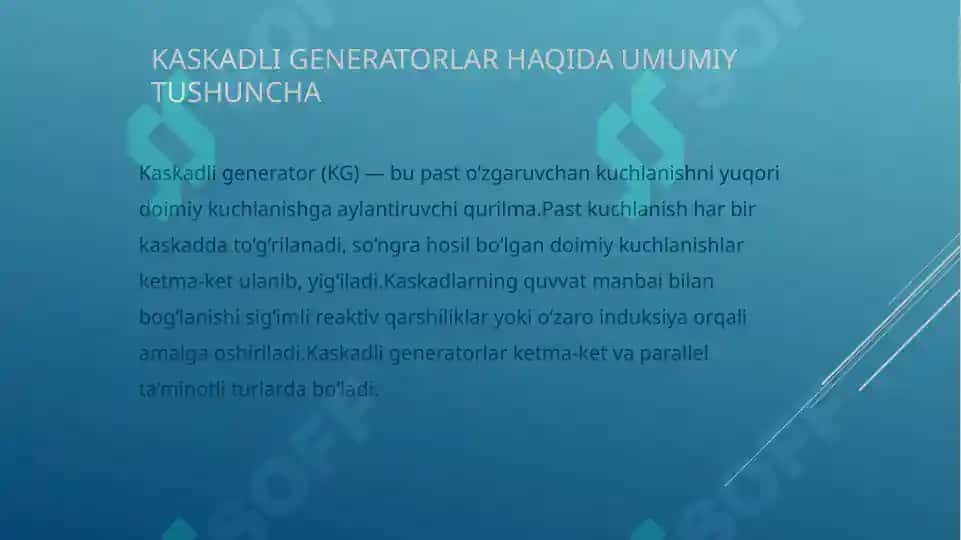 KASKADLI GENERATORLAR 4