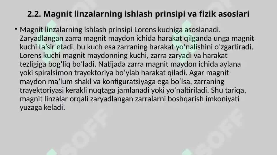 Magnit linzalar va ularning qo'llanilishi 6