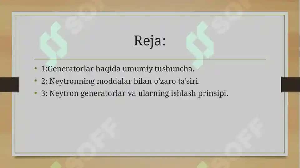Neytron generatorlar va ularning turlari 2