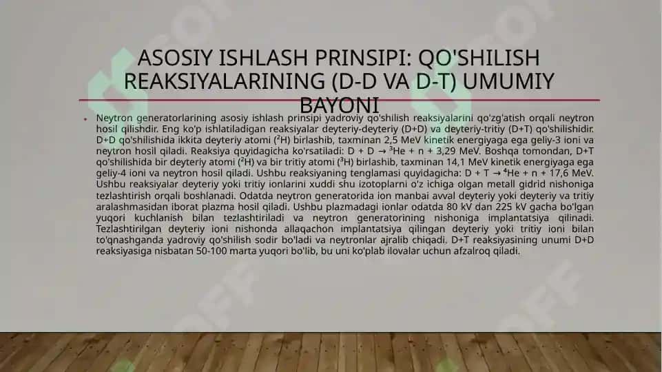 NEYTRON GENERATORLAR VA ULARNING TURLARI 2 6