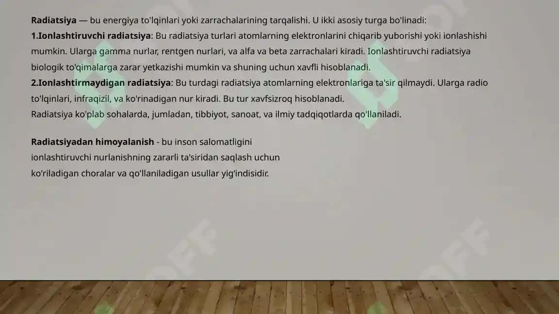 Radiatsiyadan himoyalanish masalalari bo'yicha xalqaro tashkilotlar 3
