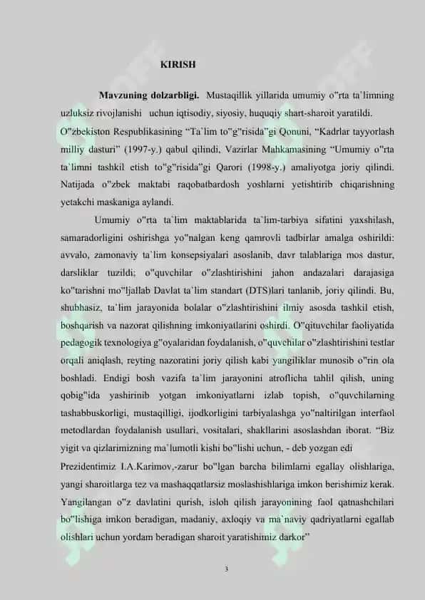 Boshlang’ich sinflarda “3- sinfda ona tili darslarida “Gap” mavzusini  o`rganish metodikasi” 2