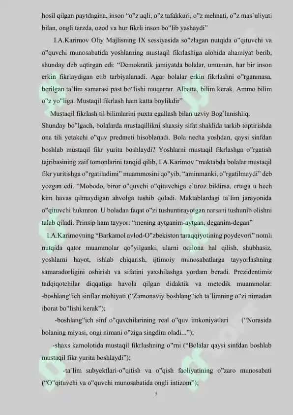 Boshlang’ich sinflarda “3- sinfda ona tili darslarida “Gap” mavzusini  o`rganish metodikasi” 4