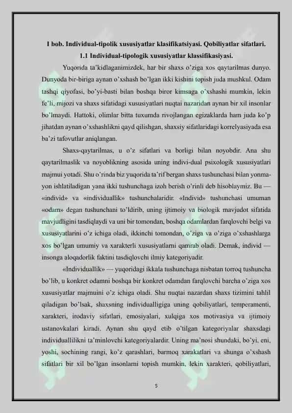 Individual-tipologik xususiyatlar klasifikatsiyasi 5