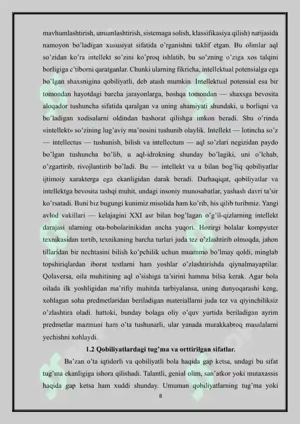 Individual-tipologik xususiyatlar klasifikatsiyasi 8