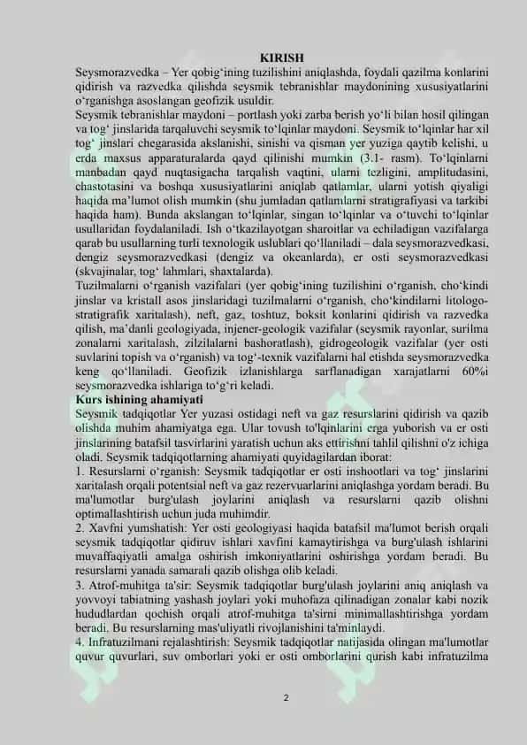 Seysmorazvedkaning qo'llanishi 2