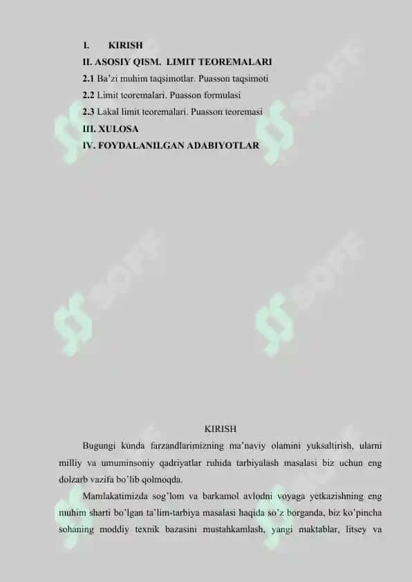 Puasson tenglamasi va uning uzluksizligi 6