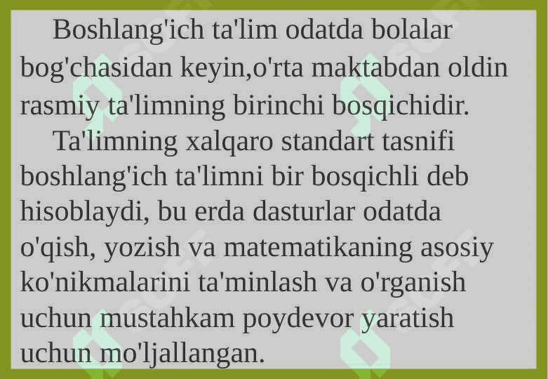 Boshlang’ich ta’lim tarixi 2