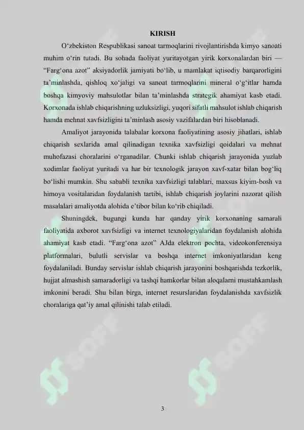 “Farg'onaazot” AJ amaliyot hisoboti 3
