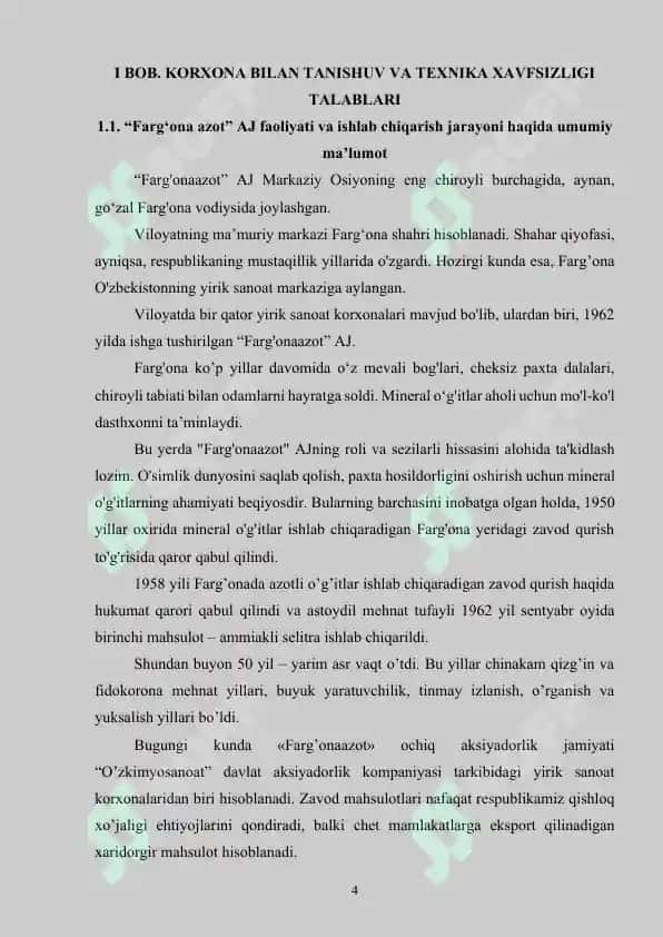 “Farg'onaazot” AJ amaliyot hisoboti 4