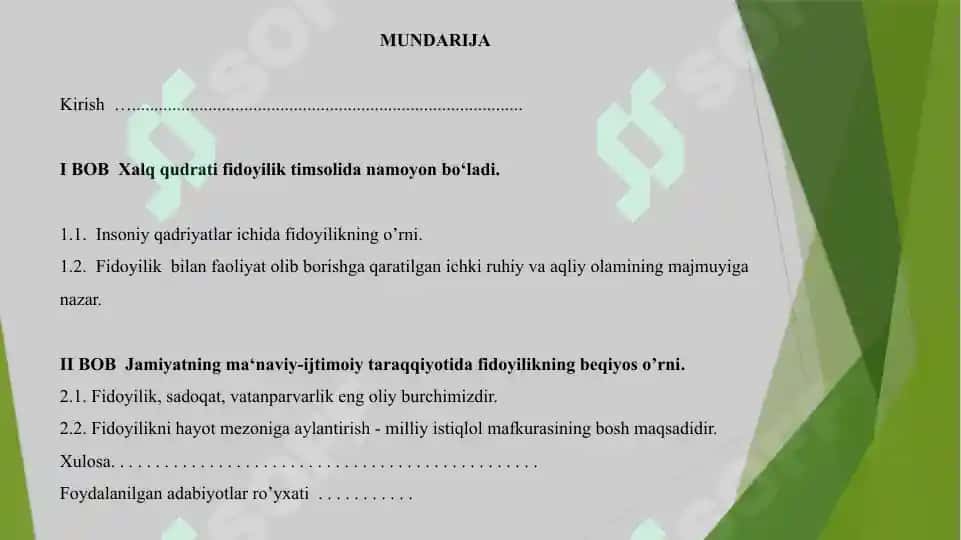 "Fidoiylikning jamiyat ijtimoiy - ma’naviy taraqqiyotidagi ahamiyati" 2