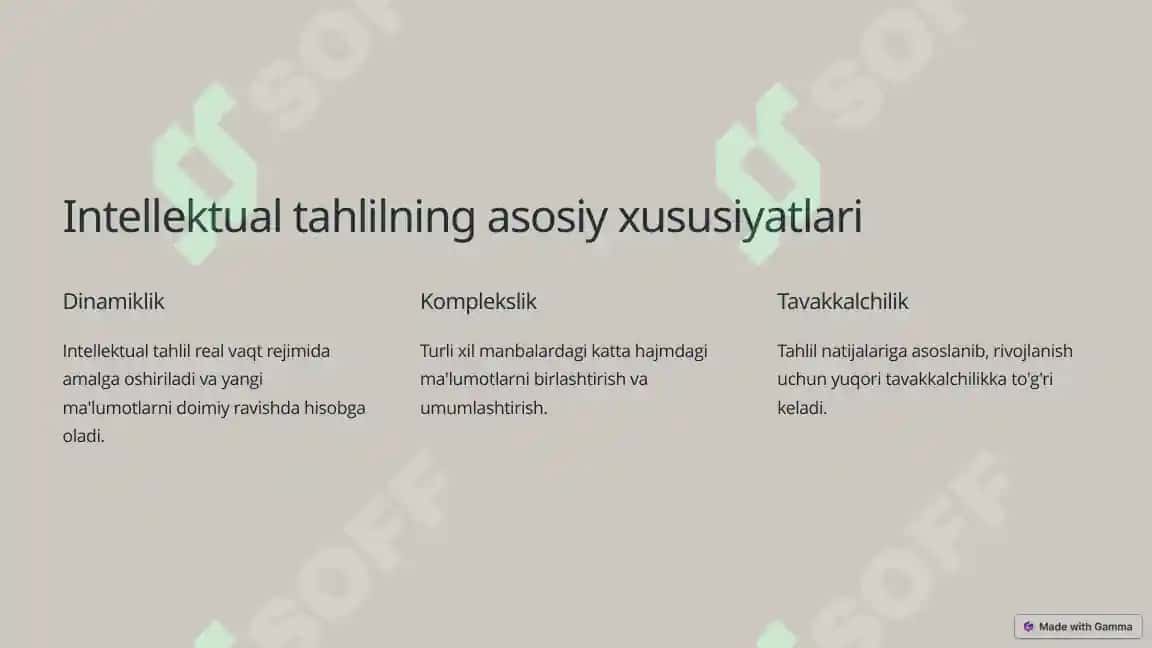 Ma’lumotlarni intellektual tahlilash 3